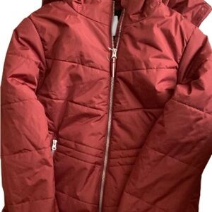 Whales Tail Red Puffer Jacket Size Medium